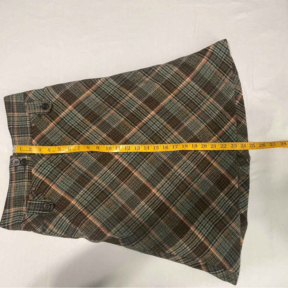 H&M Sparkle Plaid A-line Skirt Midi size 4